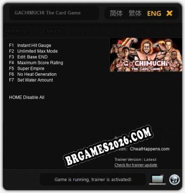 GACHIMUCHI The Card Game - Trainer Funcional +7 funções