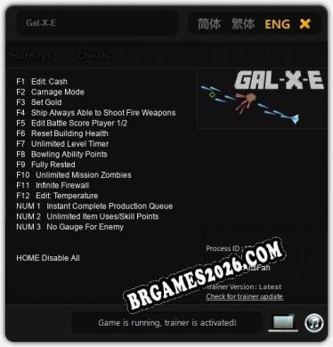Cheats Gal-X-E - Trainer v1.0 por MrAntiFan