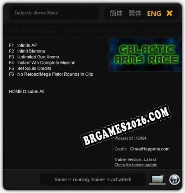 Galactic Arms Race: Trainer Gratuito (+6 cheats)