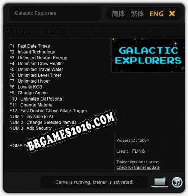 Galactic Explorers - Cheat Trainer +15 [Edição FLiNG]