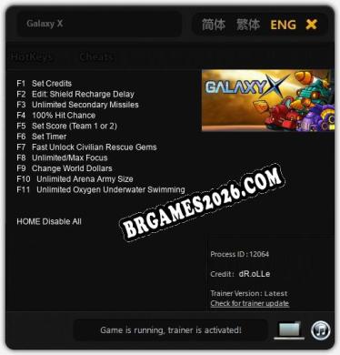 Galaxy X Trainer +11 by dR.oLLe [Última versão]