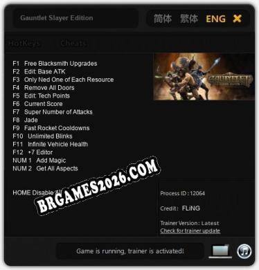 Gauntlet Slayer Edition: Trainer +14 [v1.8]