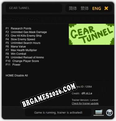 GEAR TuNNEL Trainer +11 by dR.oLLe [Última versão]
