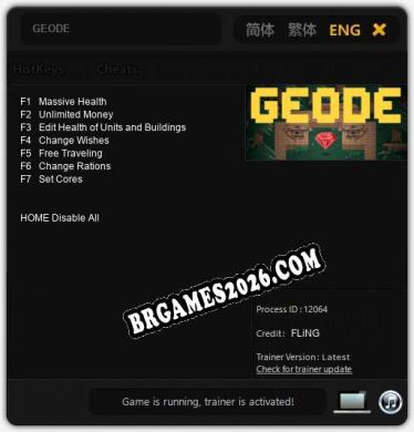 GEODE - Cheat Trainer +7 [Edição FLiNG]