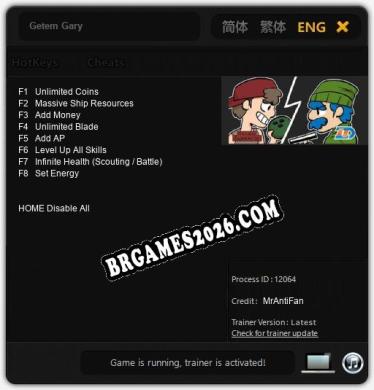Getem Gary Trainer +8 by MrAntiFan [Última versão]