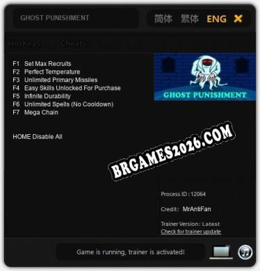 GHOST PUNISHMENT - Trainer Funcional +7 funções
