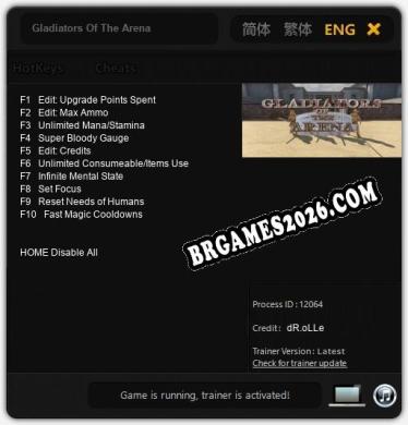 Gladiators Of The Arena - Cheat Trainer +10 [Edição dR.oLLe]