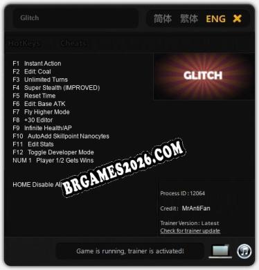 Trainer para Glitch [v1.0.2]