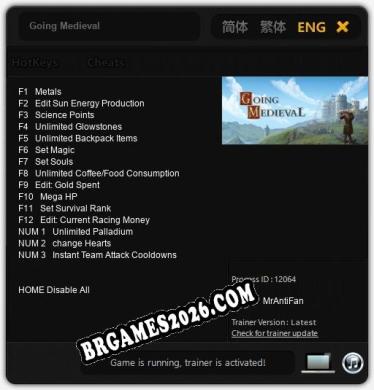 Going Medieval - Cheat Trainer +15 [Edição MrAntiFan]