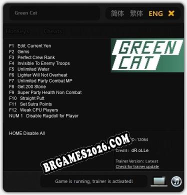 Green Cat: Cheats, Trainer +13 [dR.oLLe]