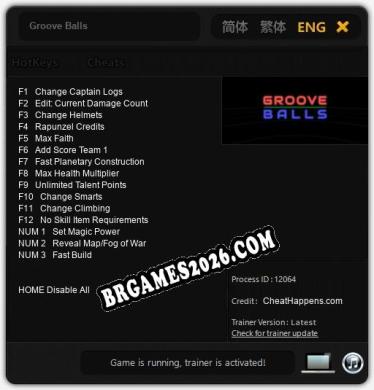 Trainer para Groove Balls [v1.0.5]