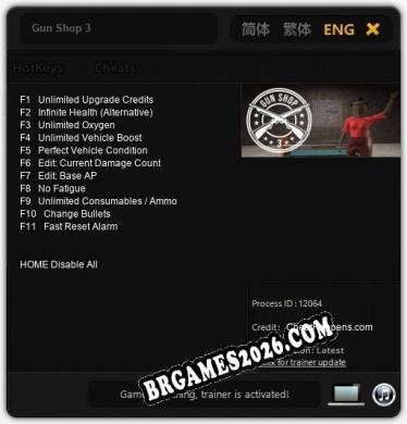 Gun Shop 3: Trainer Completo (v2.0.62)