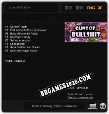 Guns of Bullshit Trainer +8 by MrAntiFan [Última versão]