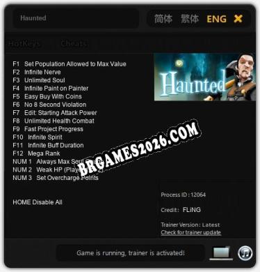 Trainer para Haunted [v1.0.4]