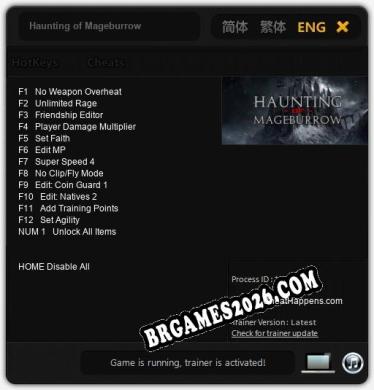 Haunting of Mageburrow: Trainer Atualizado v1.5 (todos os cheats)