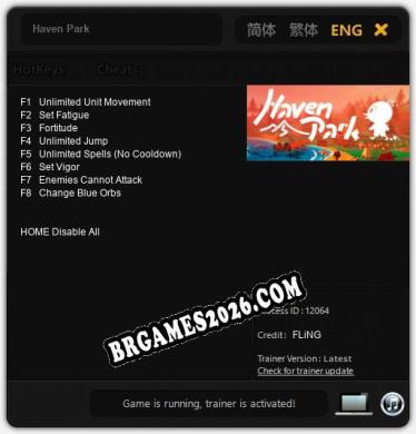 Haven Park: Trainer +8 [v1.8]