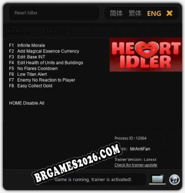 Heart Idler: Trainer Gratuito (+8 cheats)