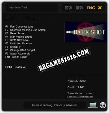 Heartless Dark - Cheat Trainer +10 [Edição FLiNG]