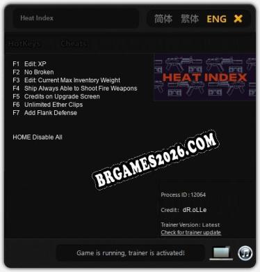 Cheats e trainer Heat Index +7 [Verificado funcionando]