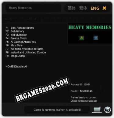 Heavy Memories: Trainer Completo (v1.0.79)