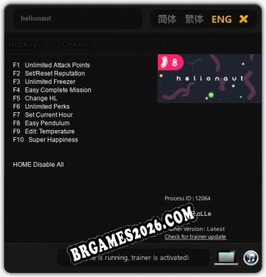 helionaut: Trainer Gratuito (+10 cheats)