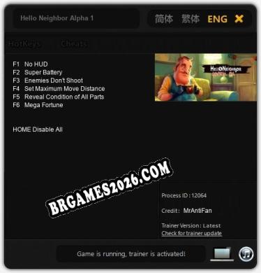Hello Neighbor Alpha 1 Trainer - 6 funções [Download Gratuito]