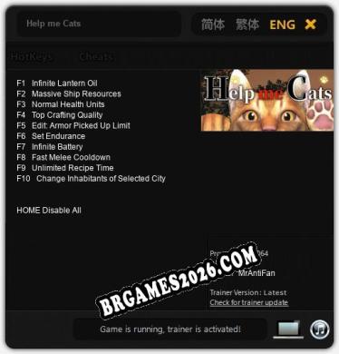 Help me Cats - Cheat Trainer +10 [Edição MrAntiFan]