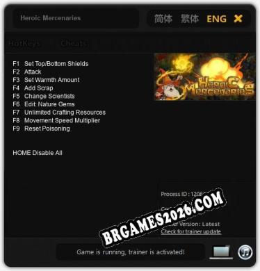 Trainer para Heroic Mercenaries [v1.0.3]