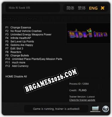 Hide N Seek VR: Trainer Completo (v1.0.79)