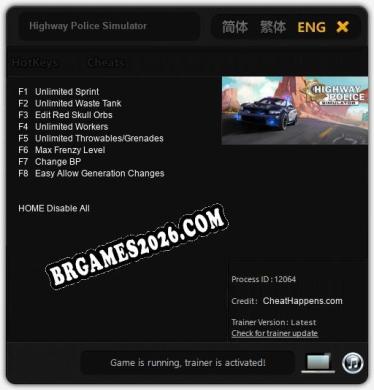 Cheats e trainer Highway Police Simulator +8 [Verificado funcionando]