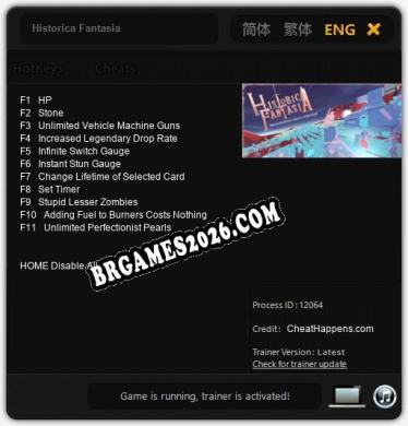 Cheats Historica Fantasia - Trainer v2.6 por CheatHappens.com