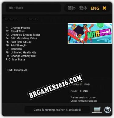 Hit It Back: Trainer Gratuito (+10 cheats)