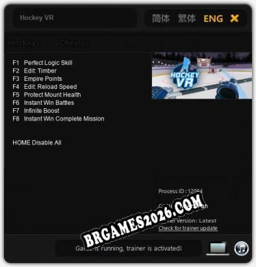 Hockey VR: Trainer Gratuito (+8 cheats)