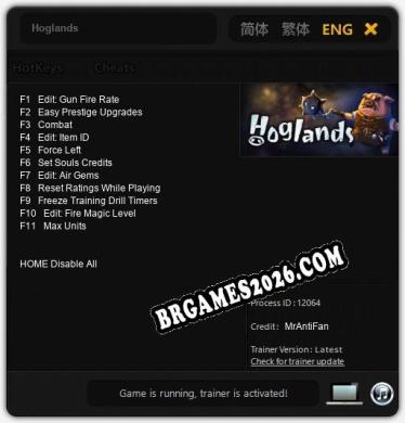 Cheats Hoglands - Trainer v3.7 por MrAntiFan