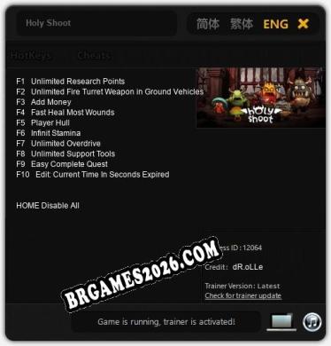 Holy Shoot: Trainer Completo (v1.0.13)