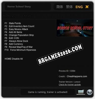Horror School Story: Trainer Gratuito (+10 cheats)