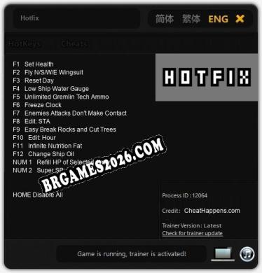 Hotfix Trainer +14 by CheatHappens.com [Última versão]
