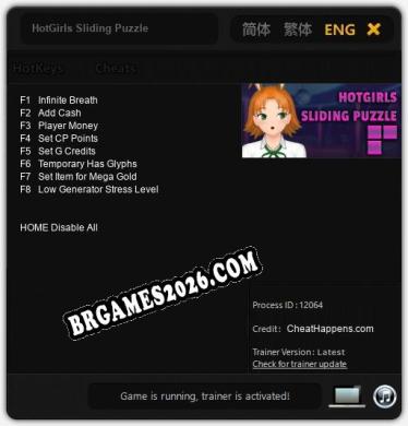 HotGirls Sliding Puzzle: Trainer +8 [v1.3]