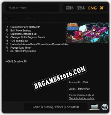 Trainer para Hunt-or-Haunt [v1.0.7]