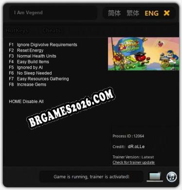 I Am Vegend: TRAINER E CHEATS (V1.0.84)