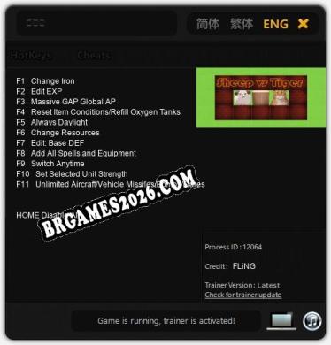 Cheats 羊与虎 - Trainer v5.7 por FLiNG