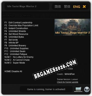 Trainer para Idle Taoist Mage Warrior 2 [v1.0.7]