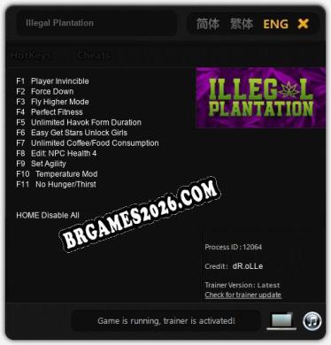 Illegal Plantation: Trainer Completo (v1.0.22)
