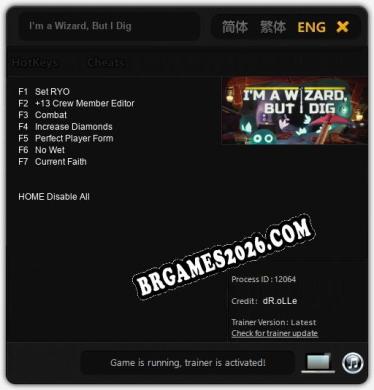 I’m a Wizard, But I Dig: Trainer Gratuito (+7 cheats)