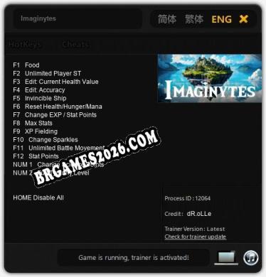 Imaginytes - Trainer Funcional +14 funções