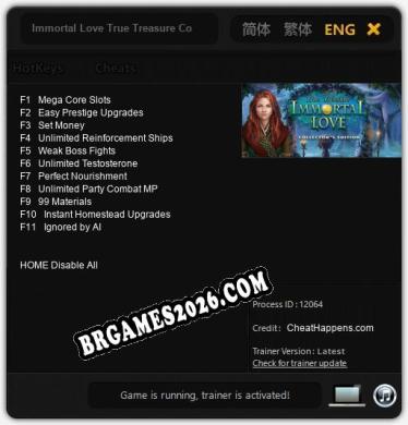 Immortal Love True Treasure Collectors Edition: Cheats, Trainer +11 [CheatHappens.com]