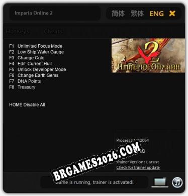 Trainer para Imperia Online 2 [v1.0.8]