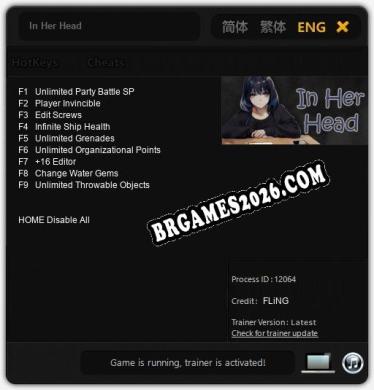 In Her Head: Trainer Completo (v1.0.84)