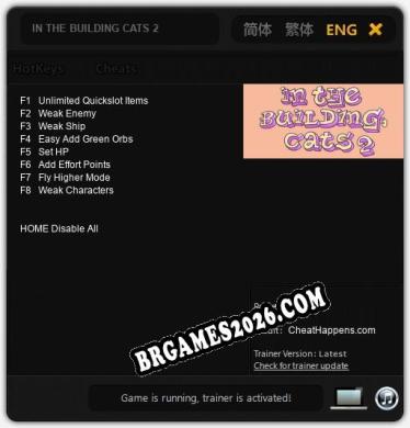 Trainer IN THE BUILDING CATS 2 [PC] - 8 funções ativas