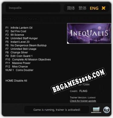 Cheats Inequalis - Trainer v4.9 por FLiNG